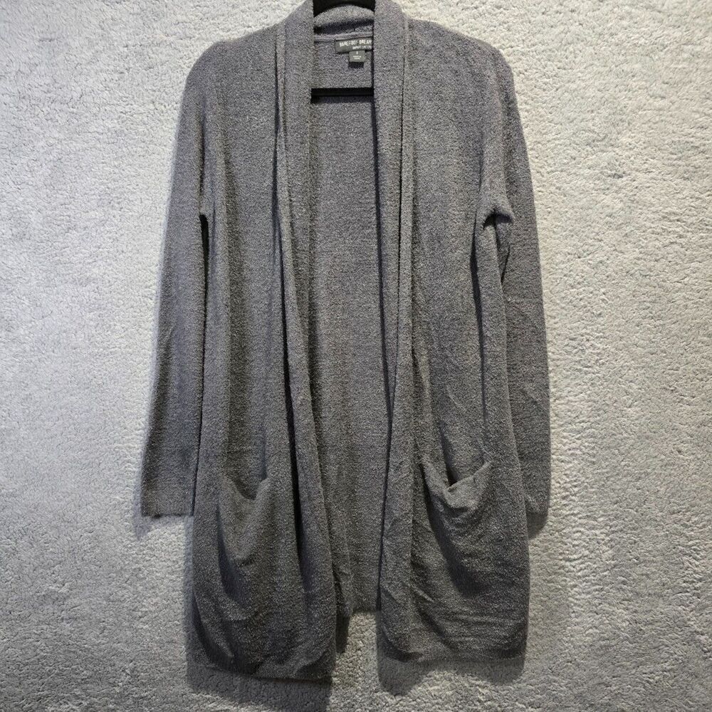 Barefoot Dreams Gray Cozy Chic Lite Open Front Cardigan Womens S Warm Soft Layer